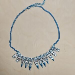Elegant Blue and Silver Necklace